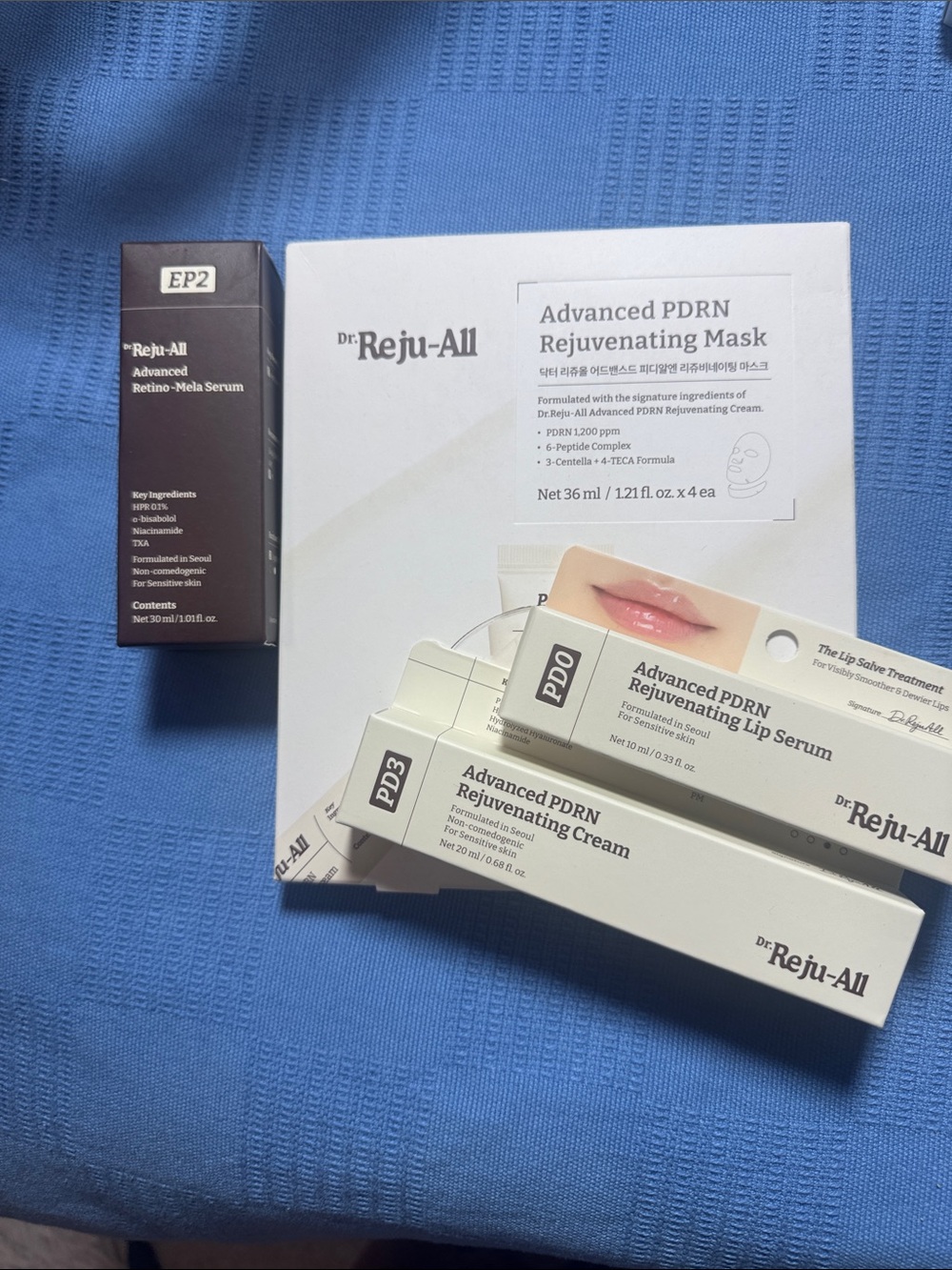 NIB
Dr.Reju-All PDRN Essentials Trio:PDRN Cream, Lip Serum,Mask & Mela Serum